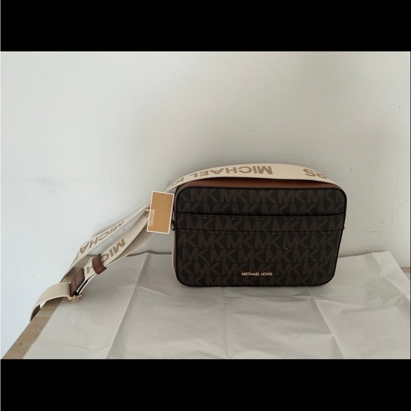 MICHAEL KORS| Brown Luggage MAEVE Monogram Medium Leather Cross Body Bag - Picture 5 of 5